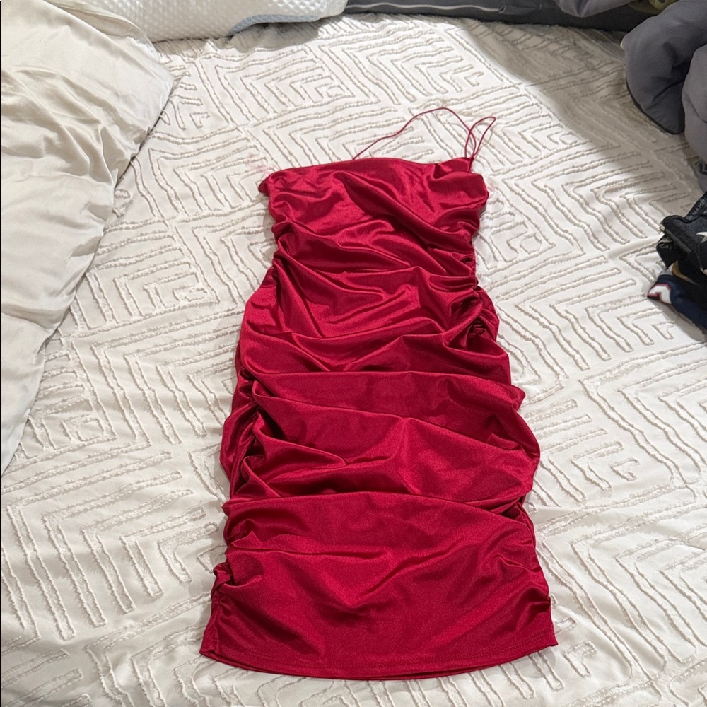 Windsor Scarlet Ruched Dress